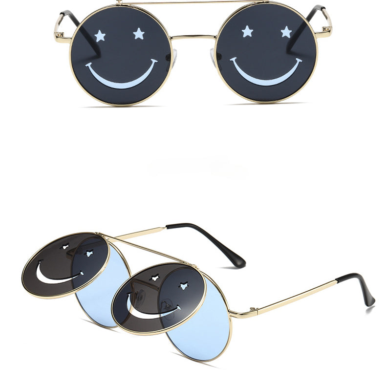 Wholesale PC Flip Round Sunglasses